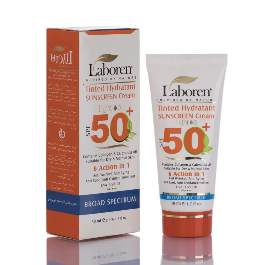 ضد آفتاب 6 کاره رنگی +SPF50 مناسب پوست خشک و نرمال رنگ لایت (روشن) لابورن